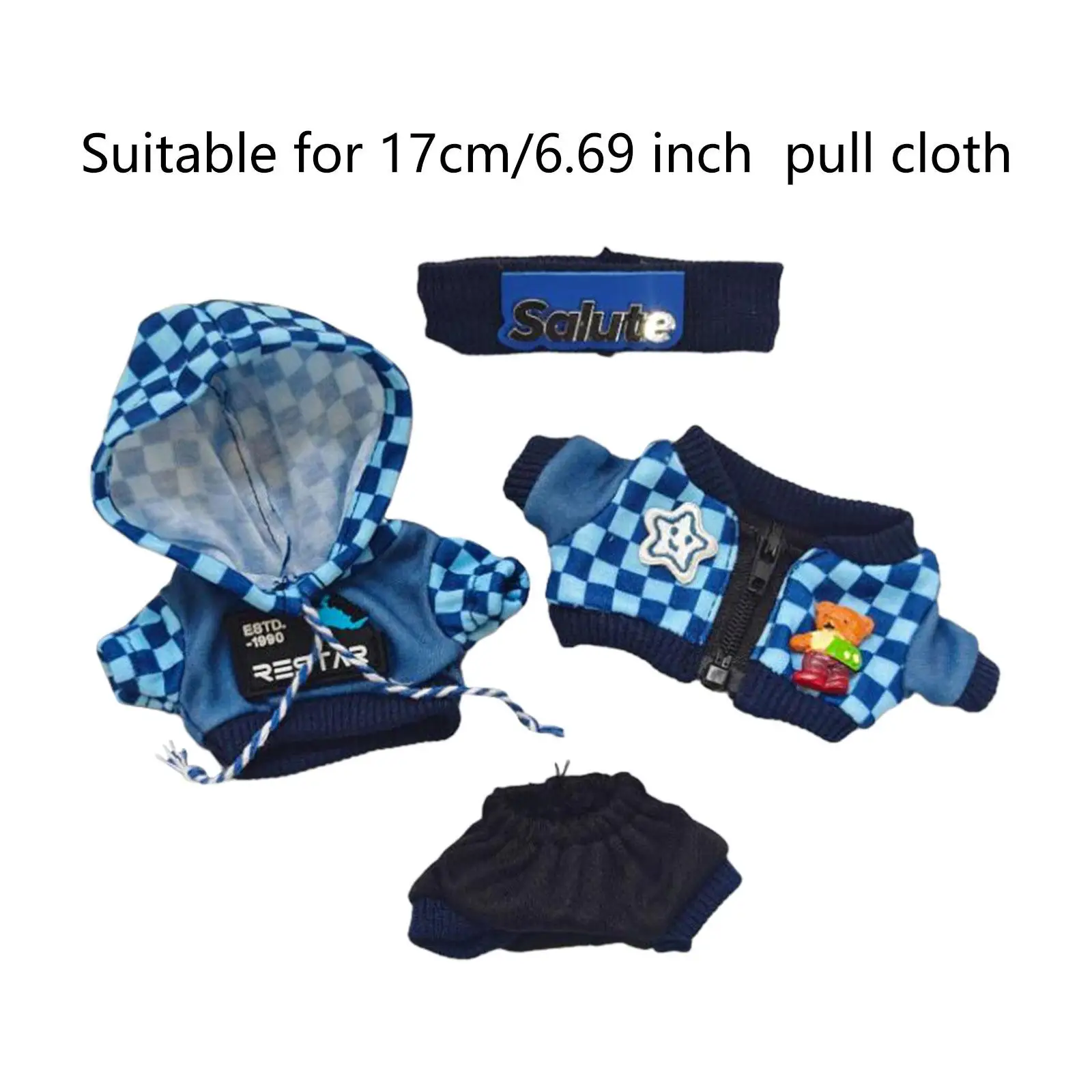Cozy Doll Attire for 15-17cm Plush Toys - Stylish Outfit Set Cozy Doll Attire for 15-17cm Plush Toys - Stylish Outfit Set