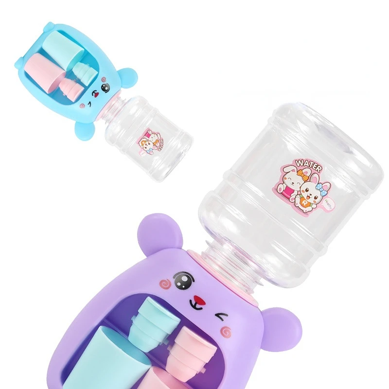 Mini dispensador de agua doble para niños, juguete con taza bonita, regalo para niños, agua, jugo, leche, bebida, simulación, cerdo de dibujos animados, juguete de cocina - imagen 4
