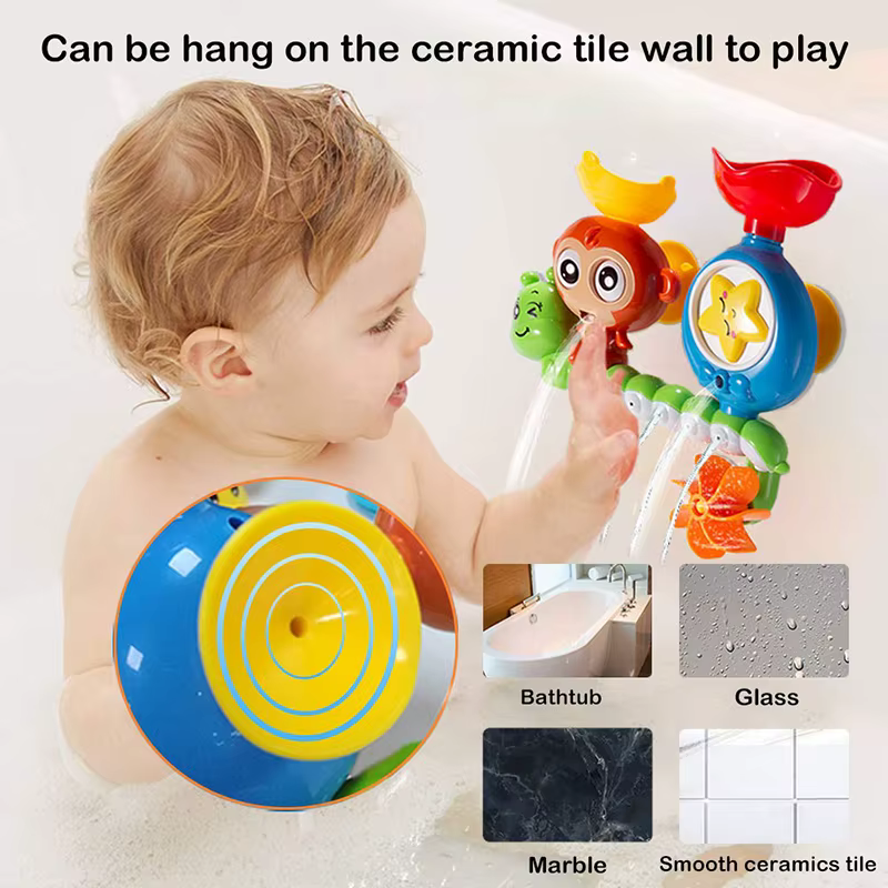 Oruga baño bebés con ventosa – Juguete agua infantil ducha