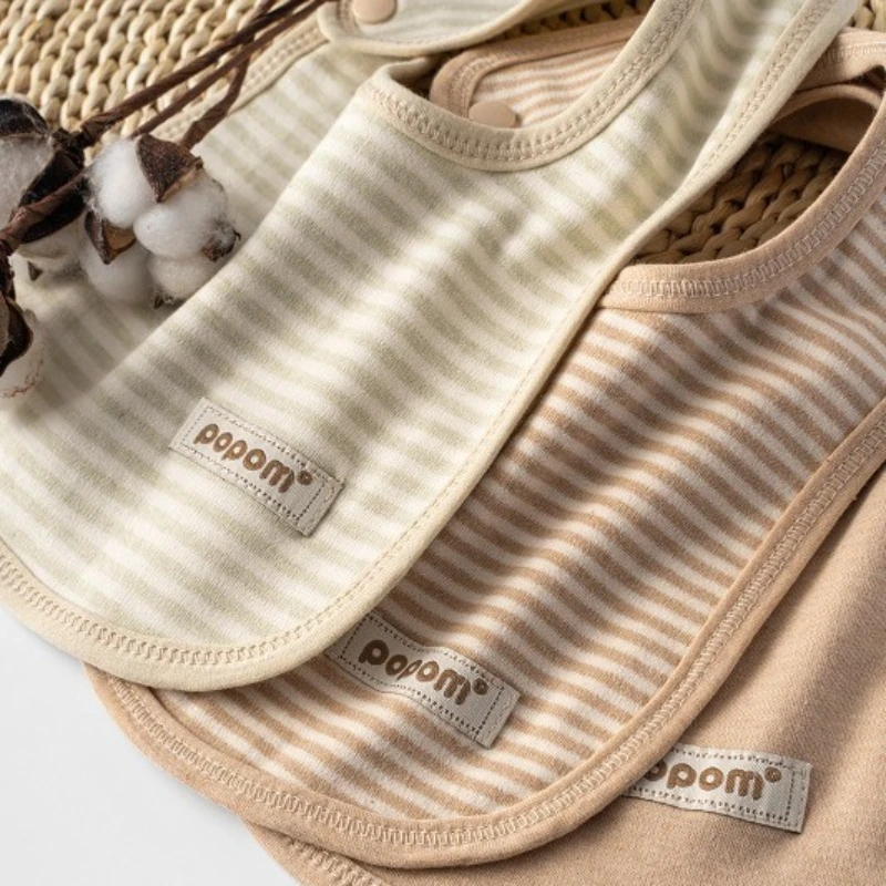 Baberos de algodón para bebé, bufanda, toalla para Saliva, muselina de doble capa, paños para eructar para bebé, paños para eructar antiescupir para recién nacido, accesorios para bebé, 3 uds. - imagen 2