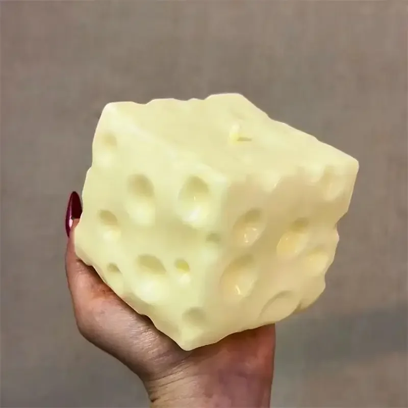 Pelota antiestrés gigante de queso – Juguete sensorial de rebote lento - imagen 2