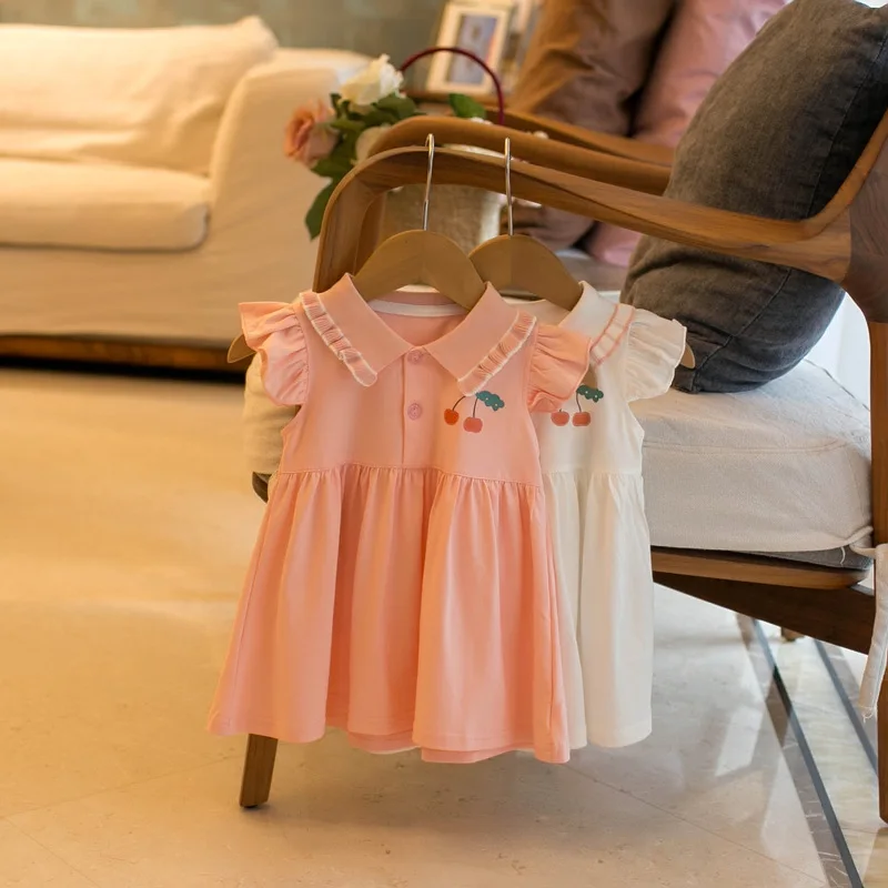 MILANCEL vestido de verano sin mangas para niña de cereza dulce