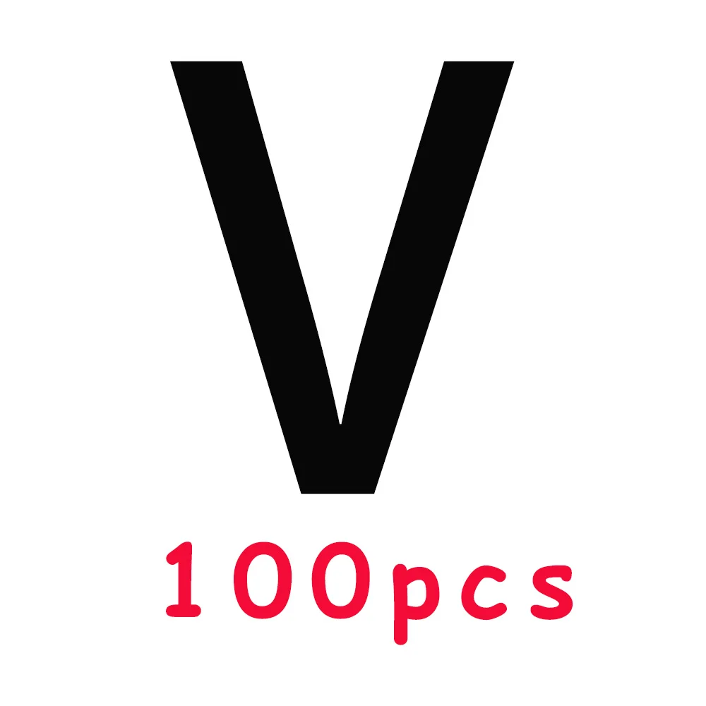 100pcs V