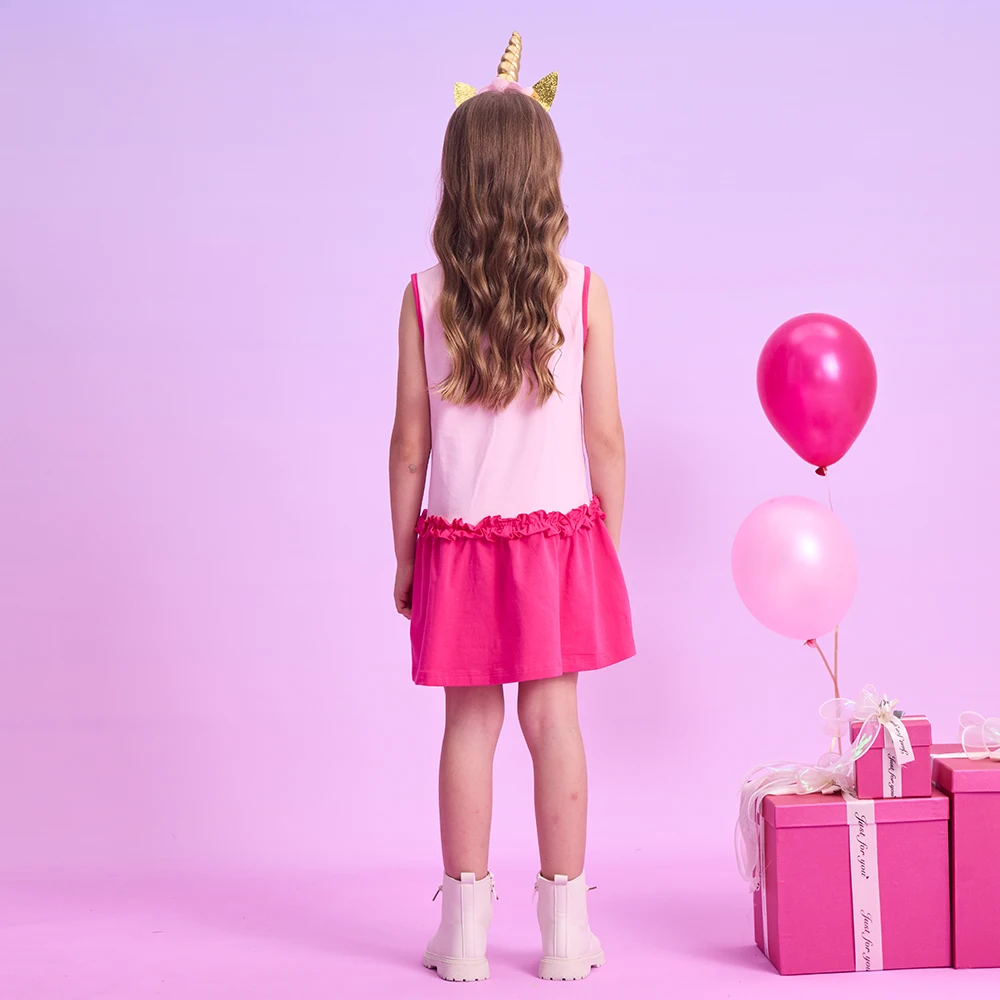 DXTON Vestido sin mangas de unicornio para niña verano - imagen 3