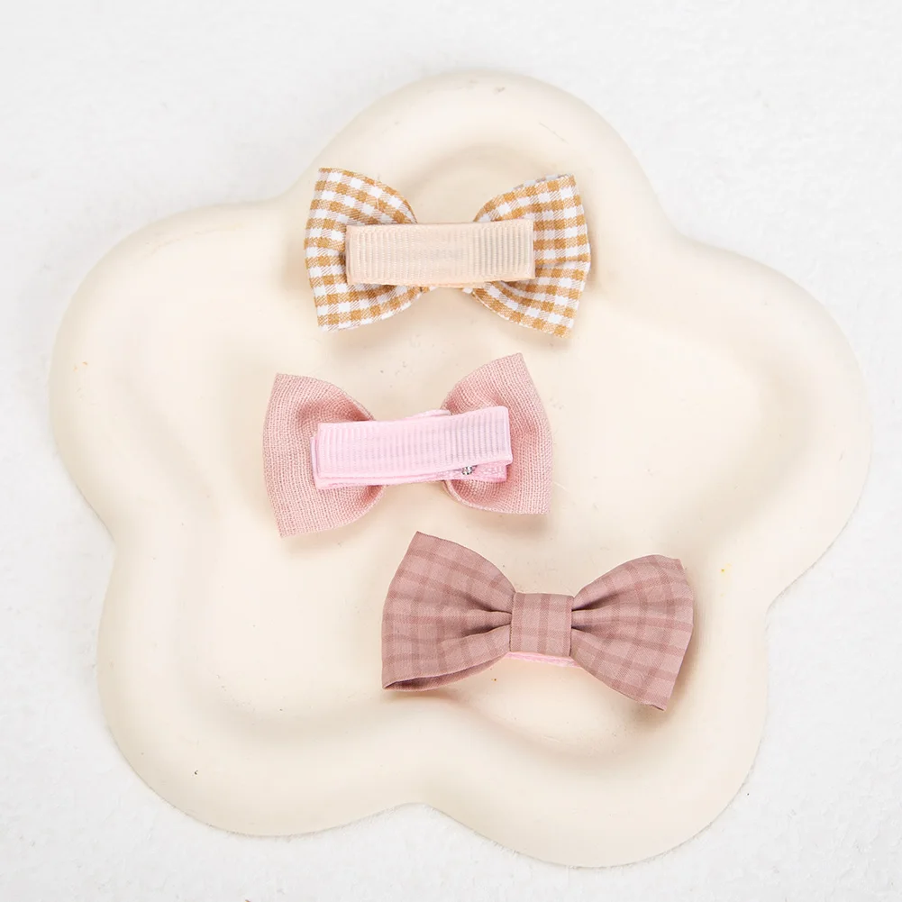 5 unids/set Ins pinzas para el cabello para niñas, bonitos lazos para el cabello a cuadros con estampado de Froal, horquillas de guingán a cuadros, sombreros de seguridad coreanos para niños - imagen 4