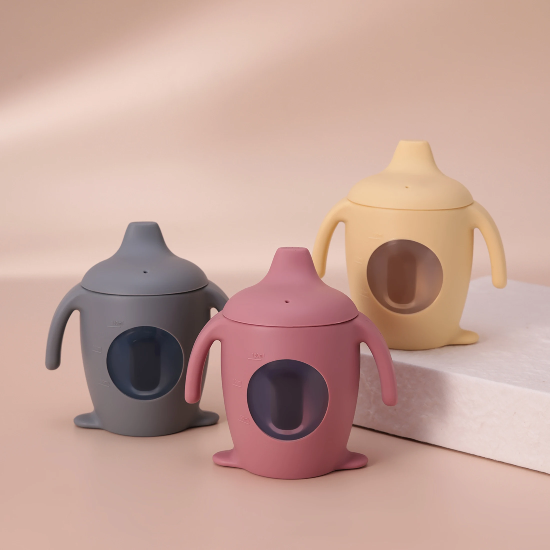 Taza Sippy silicona pingüino portátil antifugas cómoda sin BPA - imagen 3
