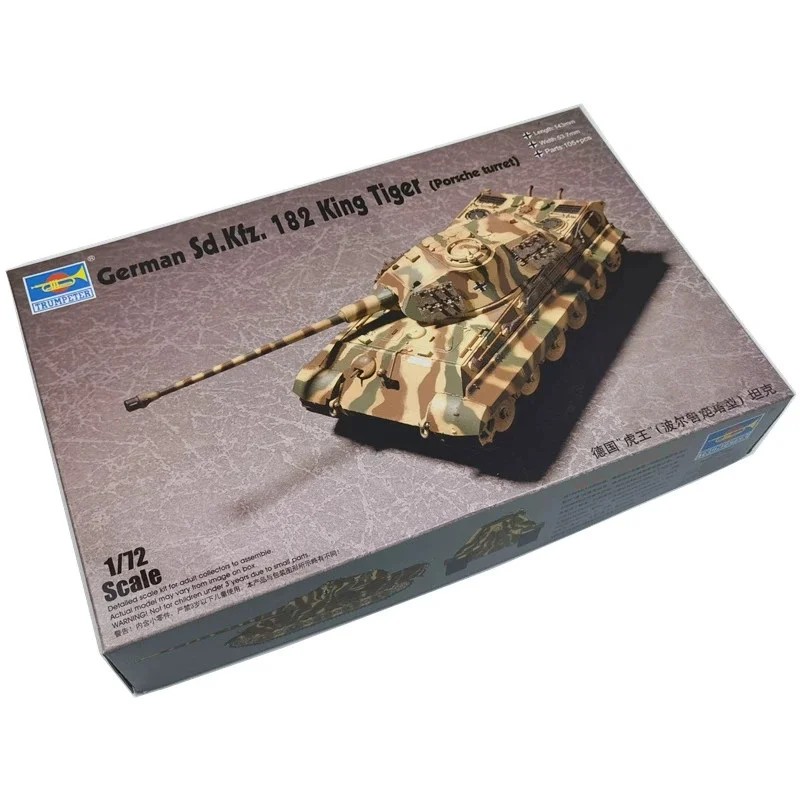 TRUMPETER 1/72 alemán The King Tiger tanque pesado modelo de ensamblaje Porsche torreta - imagen 3