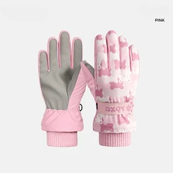 Guantes de esquí infantiles con forro térmico y pantalla táctil