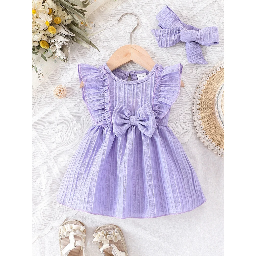 Vestido de Navidad sin mangas con lazo para niña recién nacida, vestidos de fiesta de cumpleaños de princesa bonitos, ropa para niños de 0 a 24 meses - imagen 5