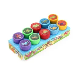 Set de 10 sellos infantiles con diseños de animales y dinosaurios para niños