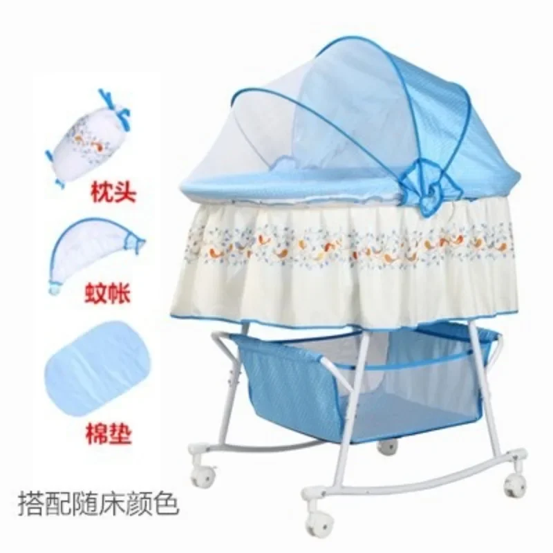 Berceau pour bébé, lit à bascule pour nouveau-né, avec filet, multifonctionnel, apaisant, bb rouleau, panier de couchage