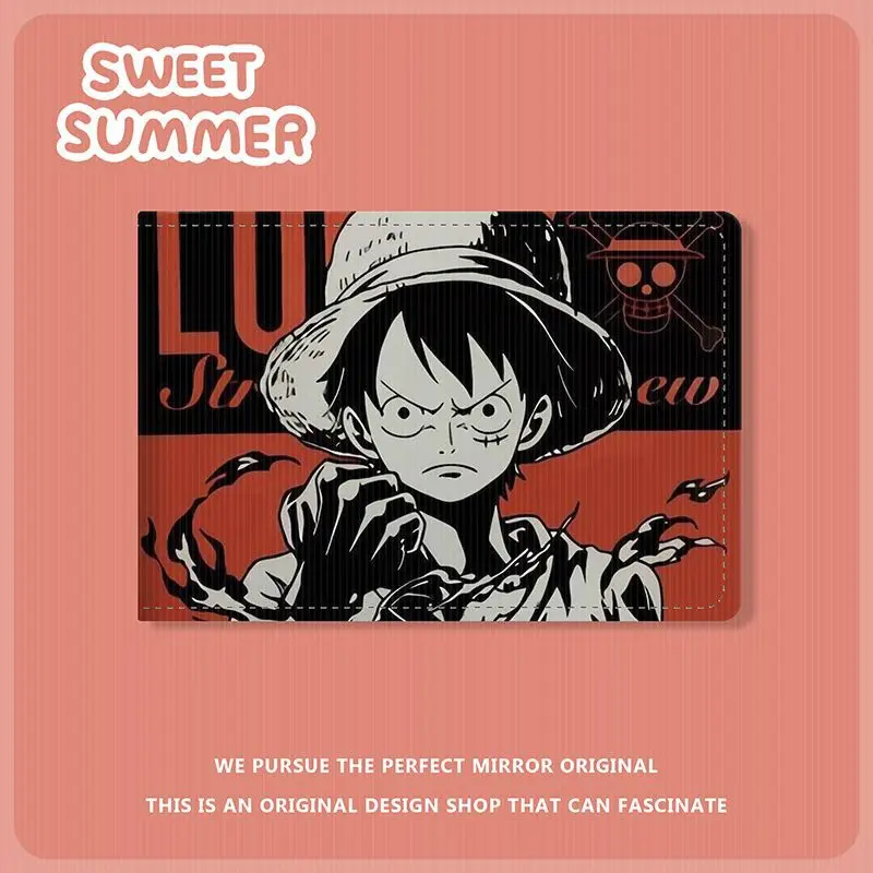 Funda de cuero Pu de una pieza Luffy, tarjetero, funda protectora para licencia de conducir, bolsa para licencia de conducir para documentos, tarjetero - imagen 3