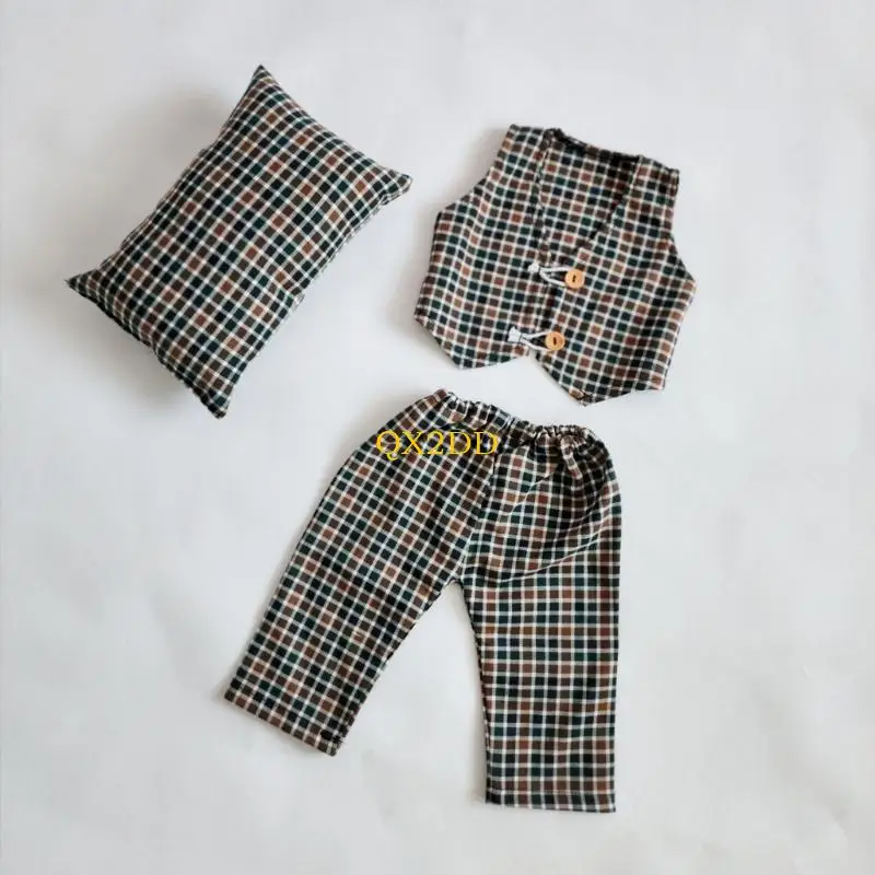 Conjunto chaleco con almohada para sesión fotos newborn – Incluye pantalón - imagen 4