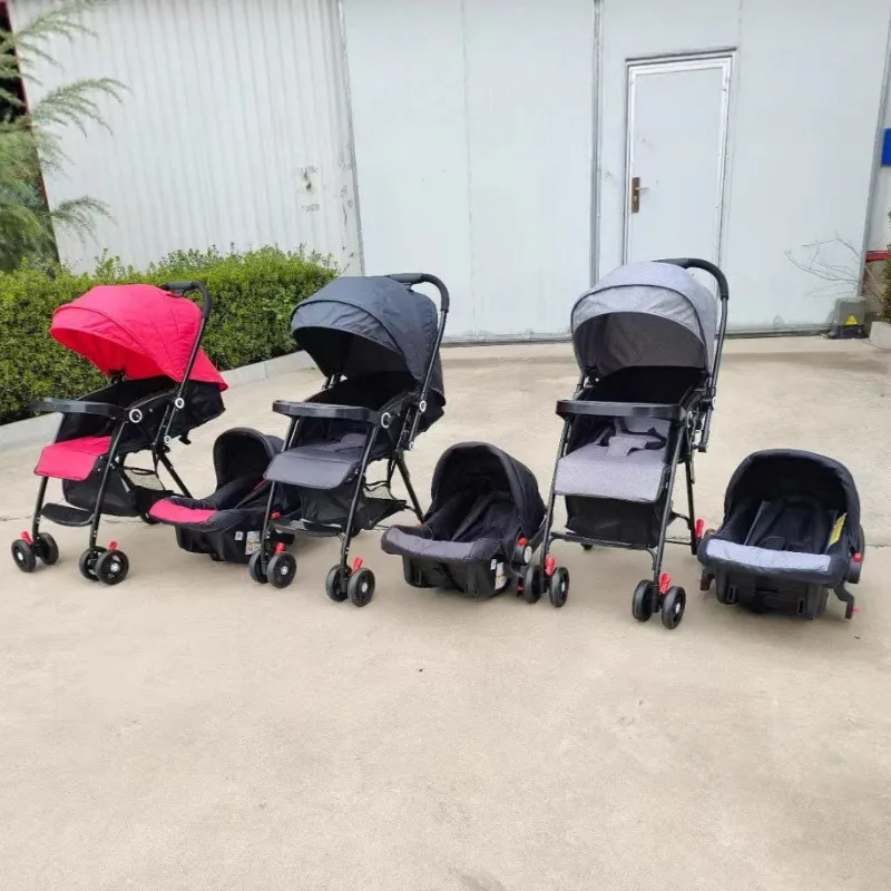 Paisaje alto puede sentarse o acostarse, carrito bidireccional plegable para niños recién nacidos con absorción de impactos - imagen 2