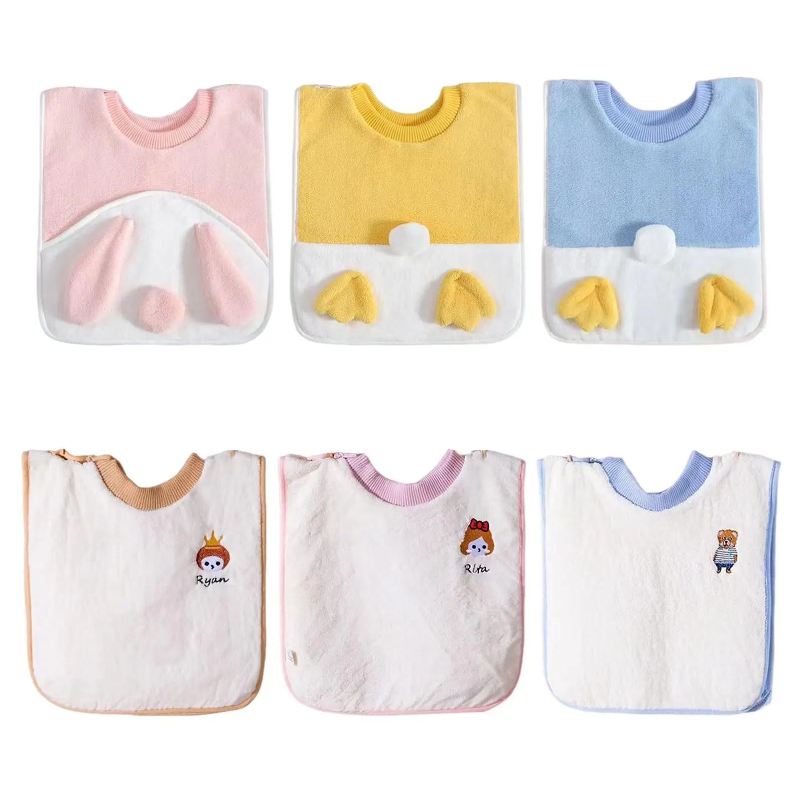 Babero para niños, toallas para Saliva, babero impermeable para cepillar niños sin ropa mojada, fácil - imagen 3