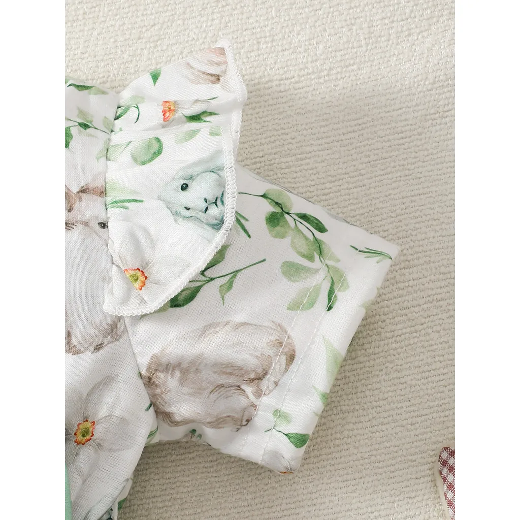 Vestido corto Floral para niña de 3 a 24M + sombreros, vestido de moda para niño niña, conjunto de 2 uds., vestido de princesa para niña pequeña, ropa - imagen 5