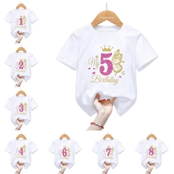 Camiseta princesa mariposa dorada para niña