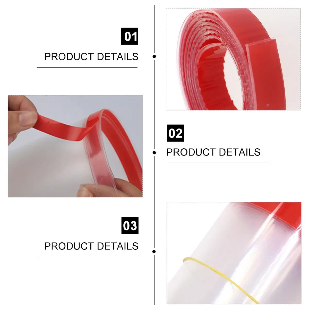 Tira de protección de puerta antiagarre, Protector de seguridad para niños, gabinete duradero PP, bisagra para niños, tapón de puerta, protector de dedo, seguridad para bebés ancha - imagen 2