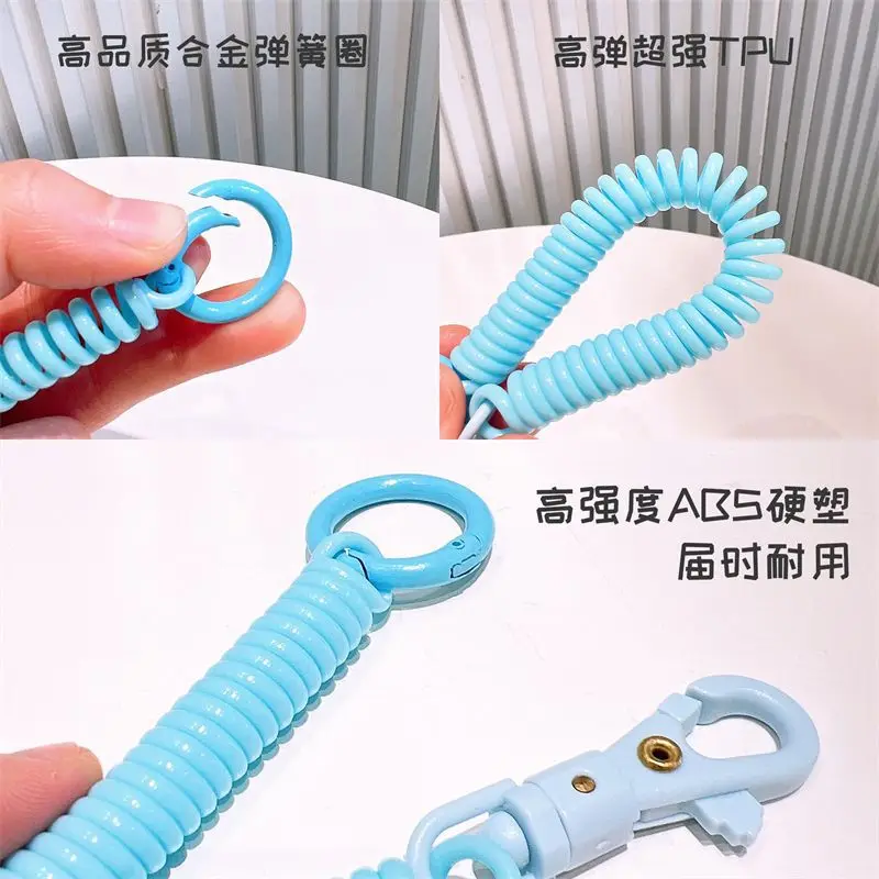 Llavero extensible con resorte para niños – Mosquetón metálico retráctil - imagen 4