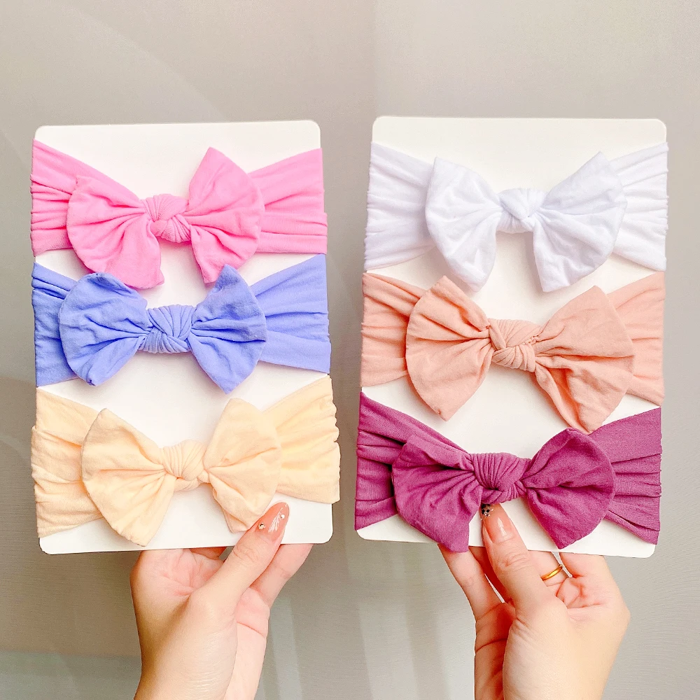 Diademas para bebés lazo punto elástico – Turbante cabello - imagen 5