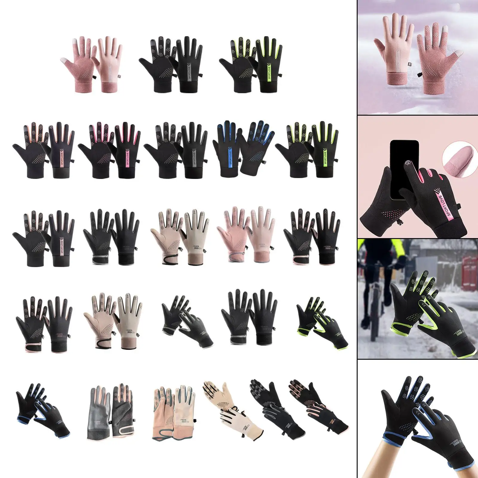 Guantes de invierno para esquí, ciclismo y patinaje al aire libre - imagen 4