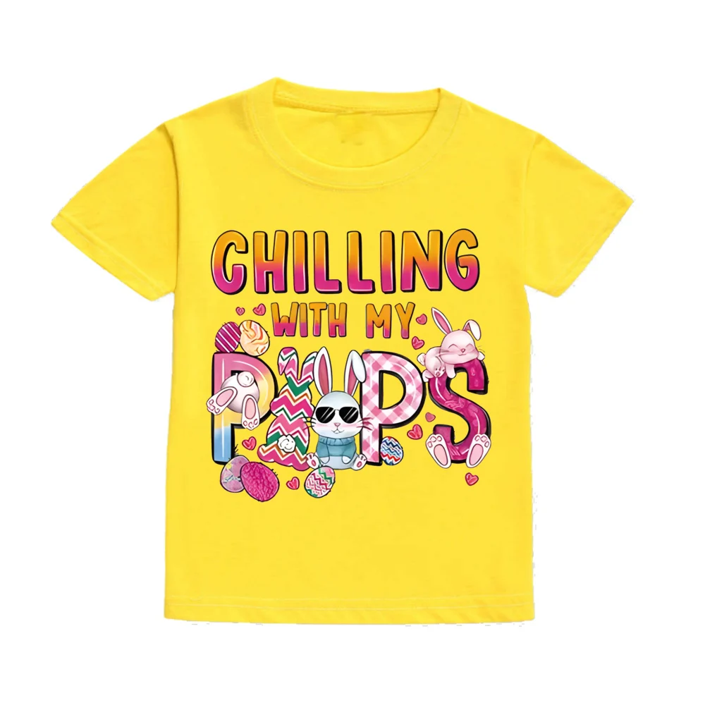 Camisa infantil de Pascua con estampado - manga corta para niños - imagen 3