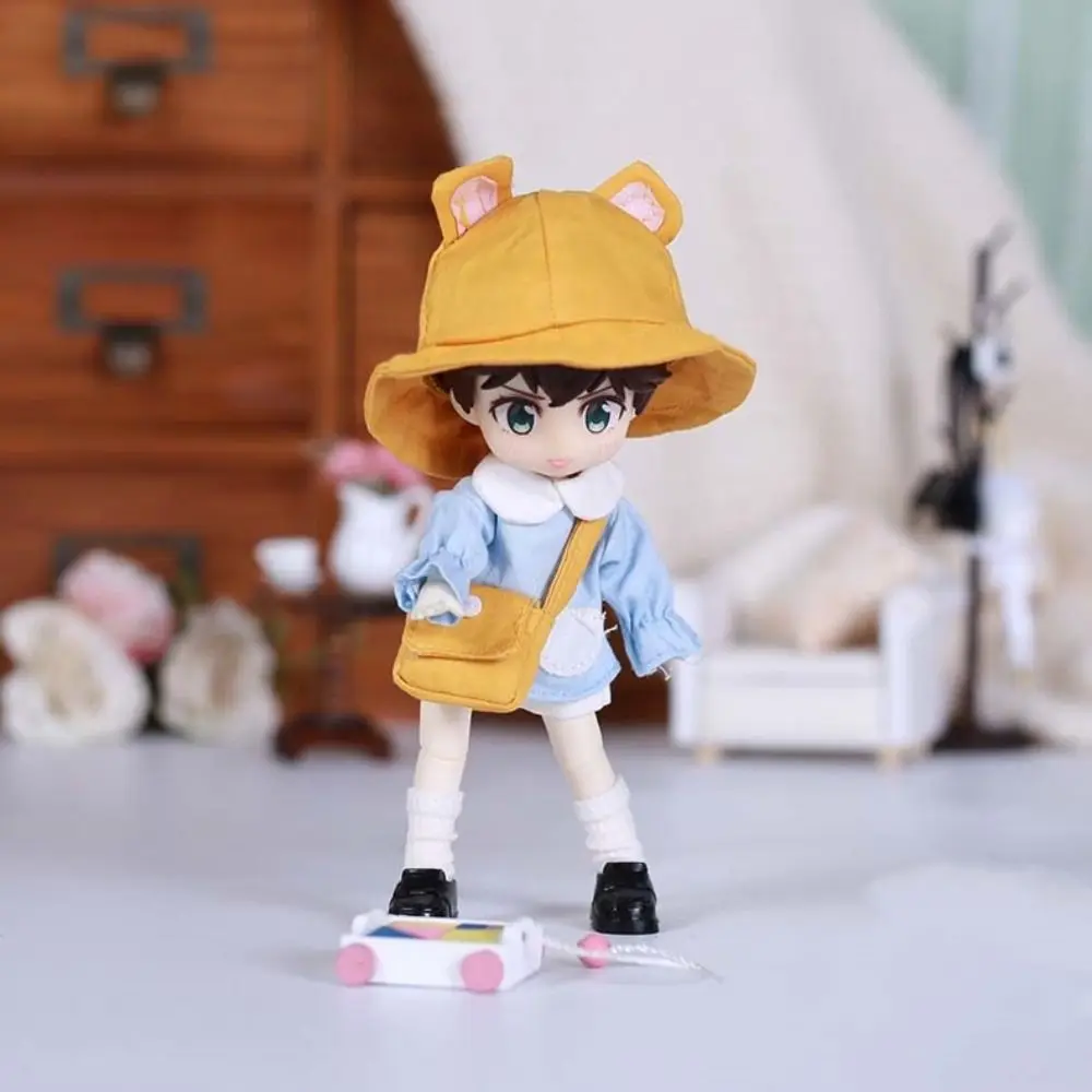 Ropa para muñeca Obitsu 11: sombrero pescador y orejas de oso - imagen 5