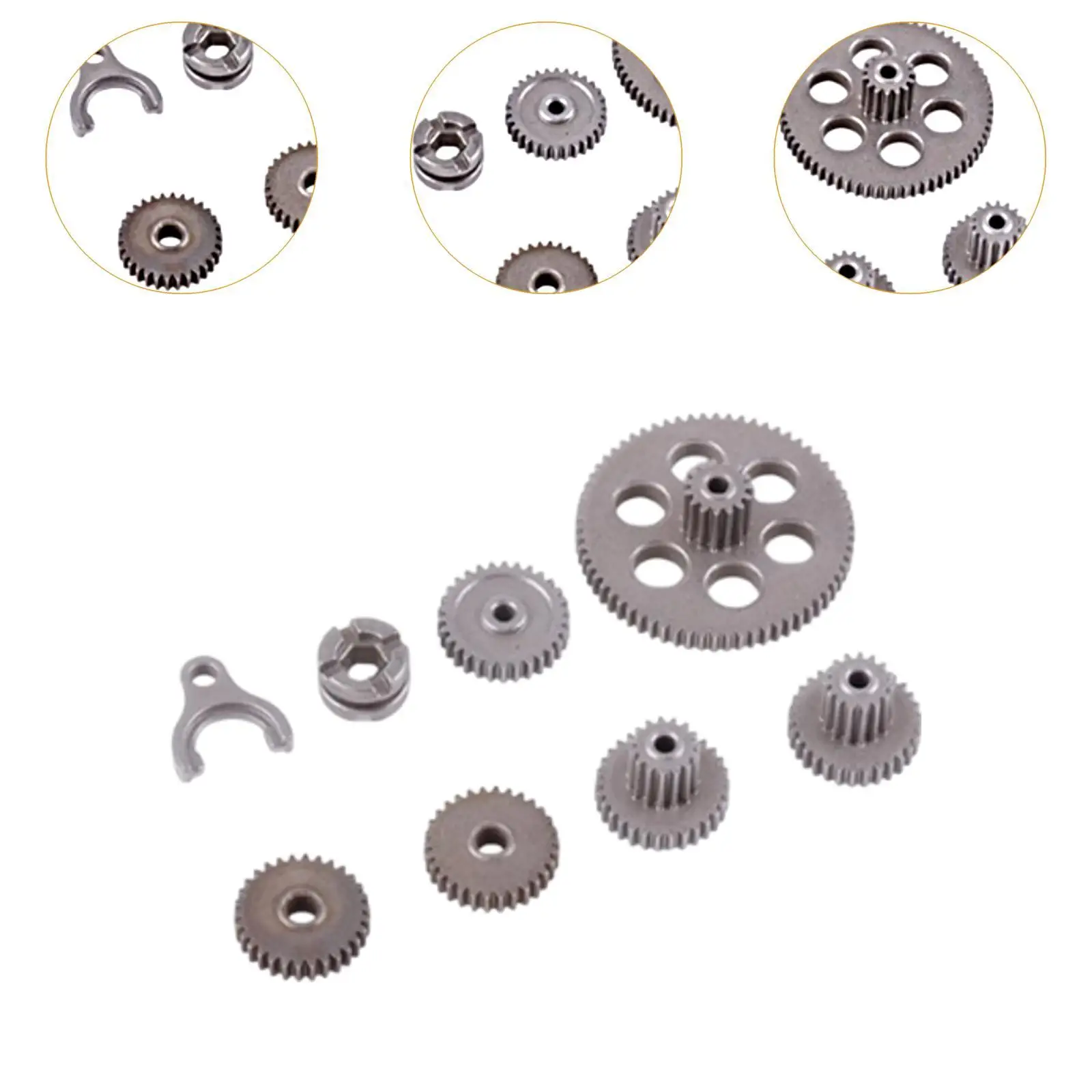 Engranaje diferencial de Metal a escala 1:24, juego de piñones RC, accesorio de engranaje, engranajes de eje diferencial RC para coche de alta velocidad RC - imagen 5