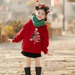 Abrigo de invierno terciopelo grueso con capucha para niños
