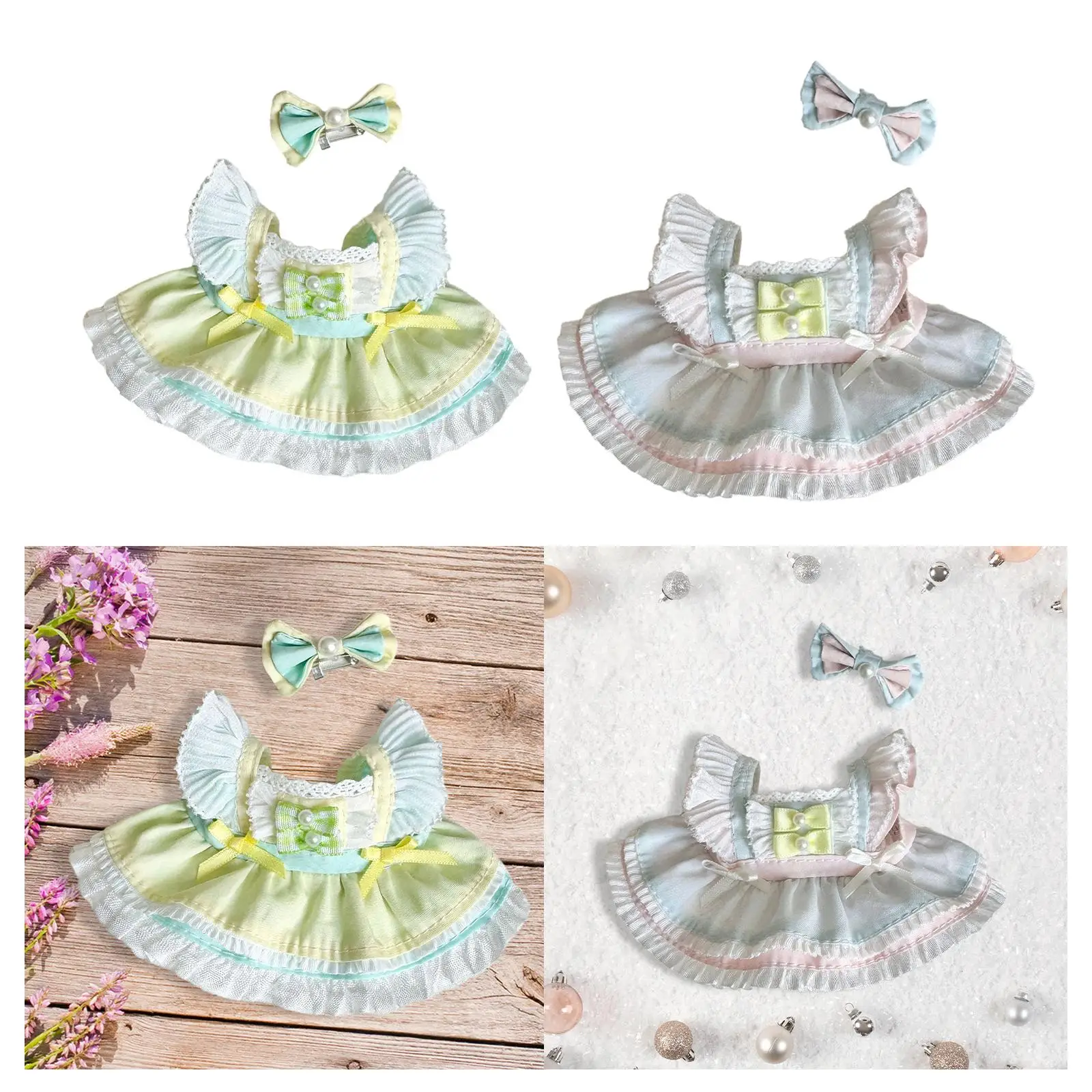 15cm 17 cm Plush Doll Clothes Comfortable Stylish Plush Doll Accessories Handmade Costume Accessories Doll Dress Kids Gift Party