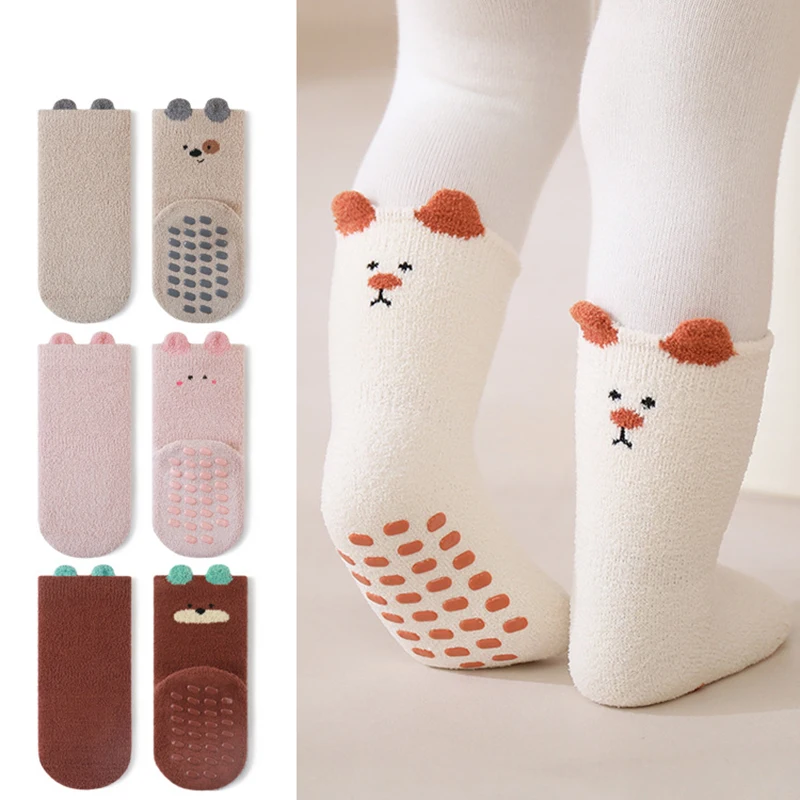 Calcetines antideslizantes de algodón para bebé con estampados