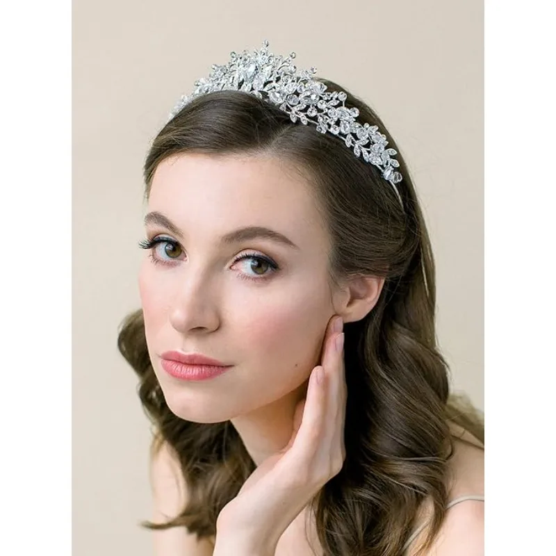 Diadema dorada con pedrería para niña – Tiara infantil elegante - imagen 5