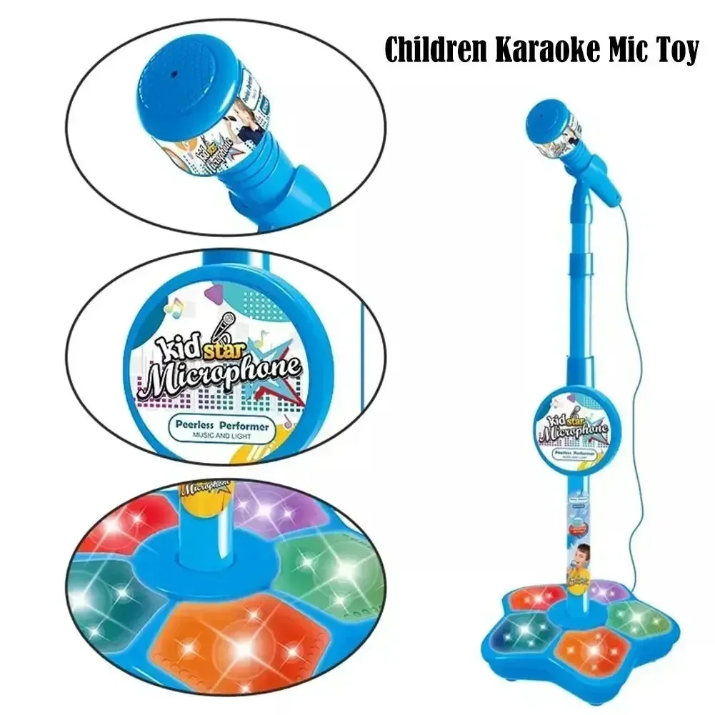 Micrófono de karaoke infantil – Juguete musical con soporte y luces - imagen 5