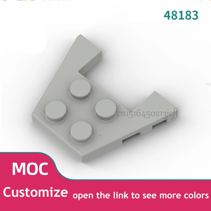 50 Uds. Piezas de ladrillos MOC compatibles 90194 48183 placa de cuña 3x4 bloques de construcción partícula DIY ensamblar rompecabezas para niños juguete para regalo cerebral