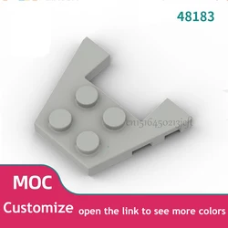 50 Uds. Piezas de ladrillos MOC compatibles 90194 48183 placa de cuña 3x4 bloques de construcción partícula DIY ensamblar rompecabezas para niños juguete para regalo cerebral