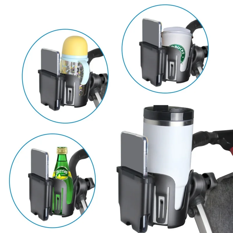 Portavasos silicona multifuncional para cochecito bebé - imagen 2