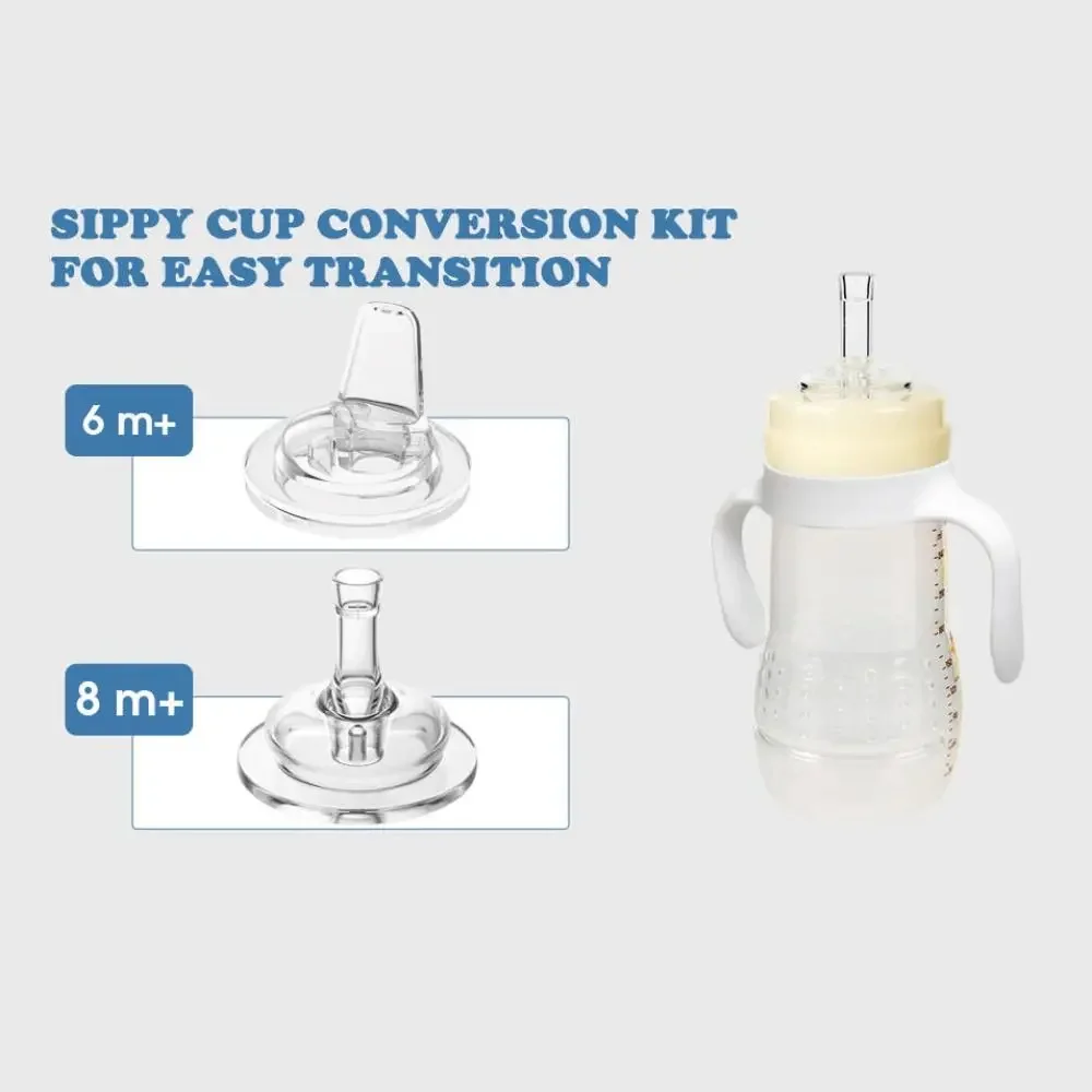 Taza para sorber de silicona de fácil limpieza, pajita sin BPA, a prueba de fugas, pajita ponderada, boquilla de botella suave, escenario de destete - imagen 5