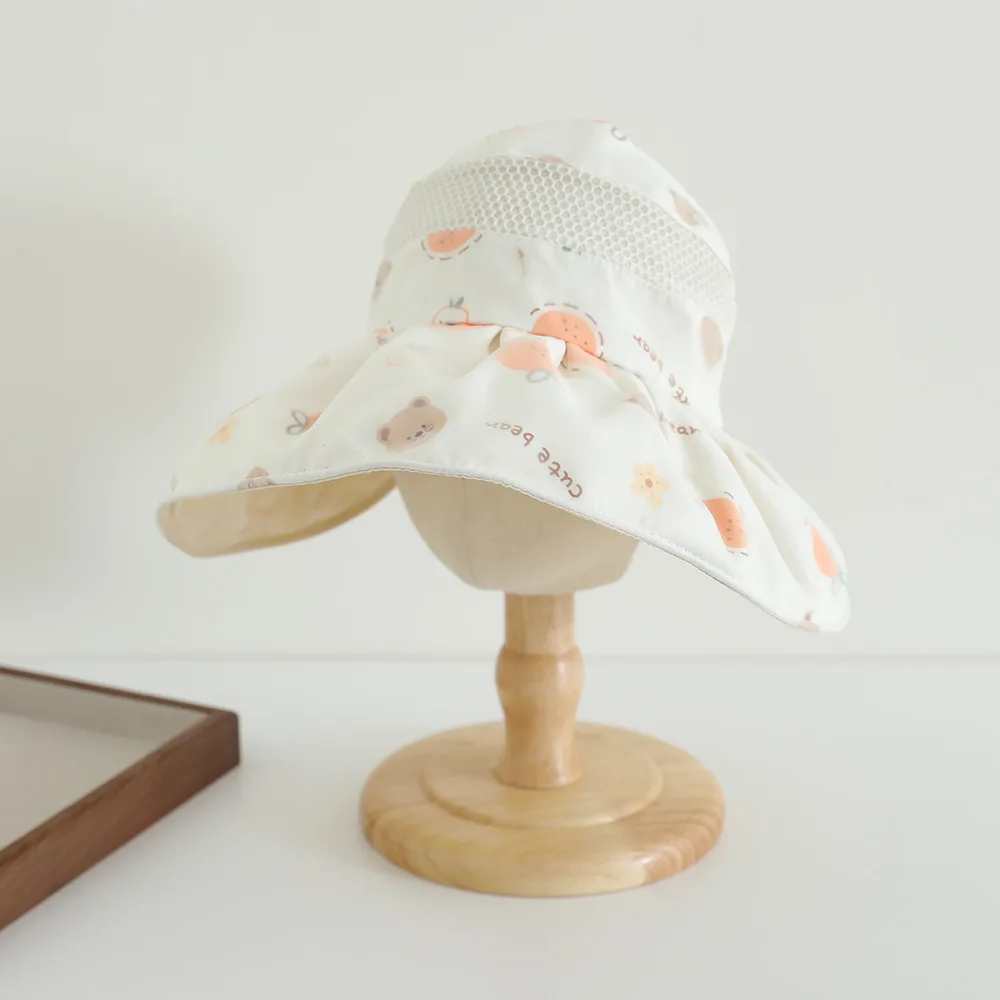 Sombrero sol infantil estilo pescador con dibujo de animales y UV - imagen 3