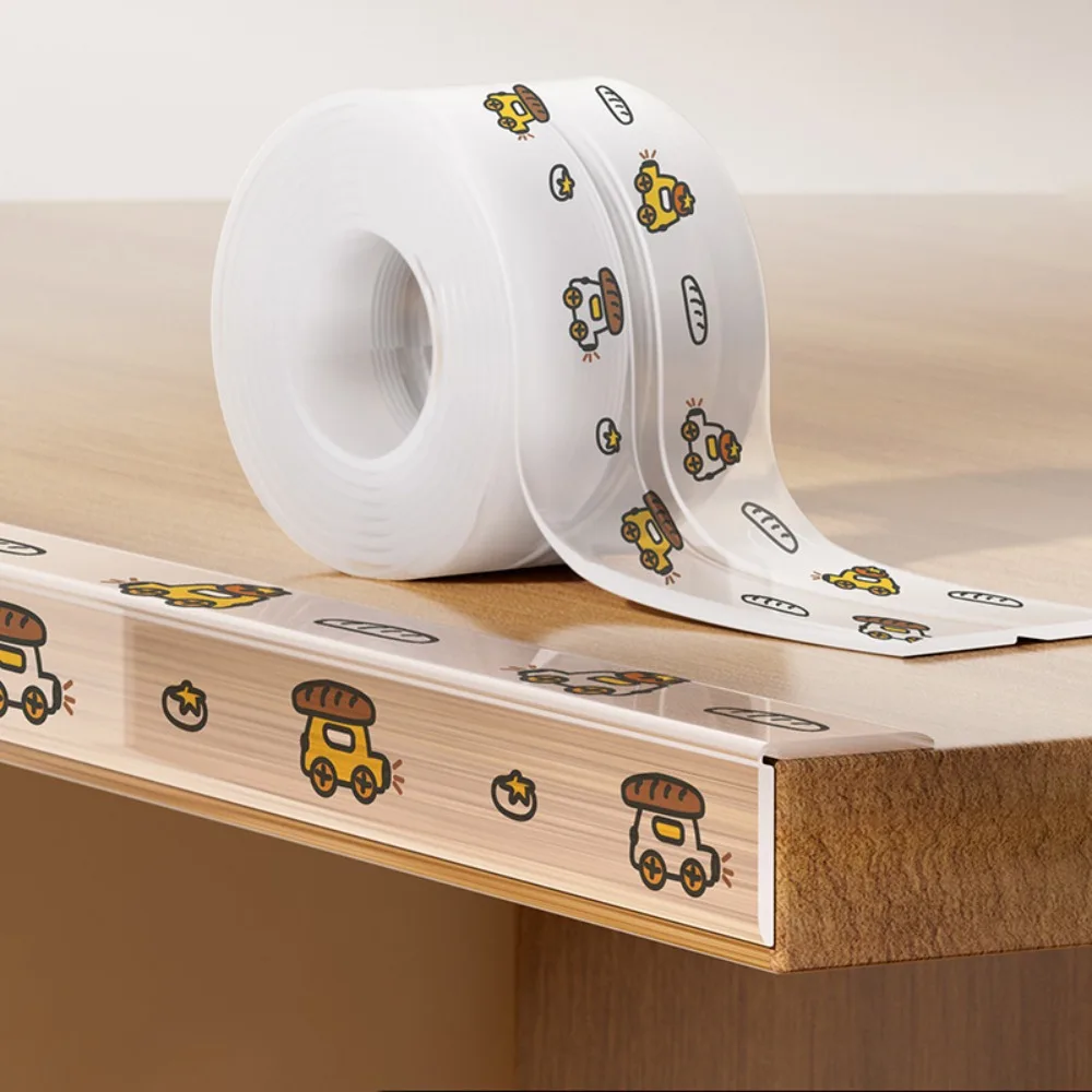 Tiras protectoras de borde de mesa duraderas de 2m, cojín anticolisión autoadhesivo transparente, Protector de esquina de pared de PVC de seguridad para bebés