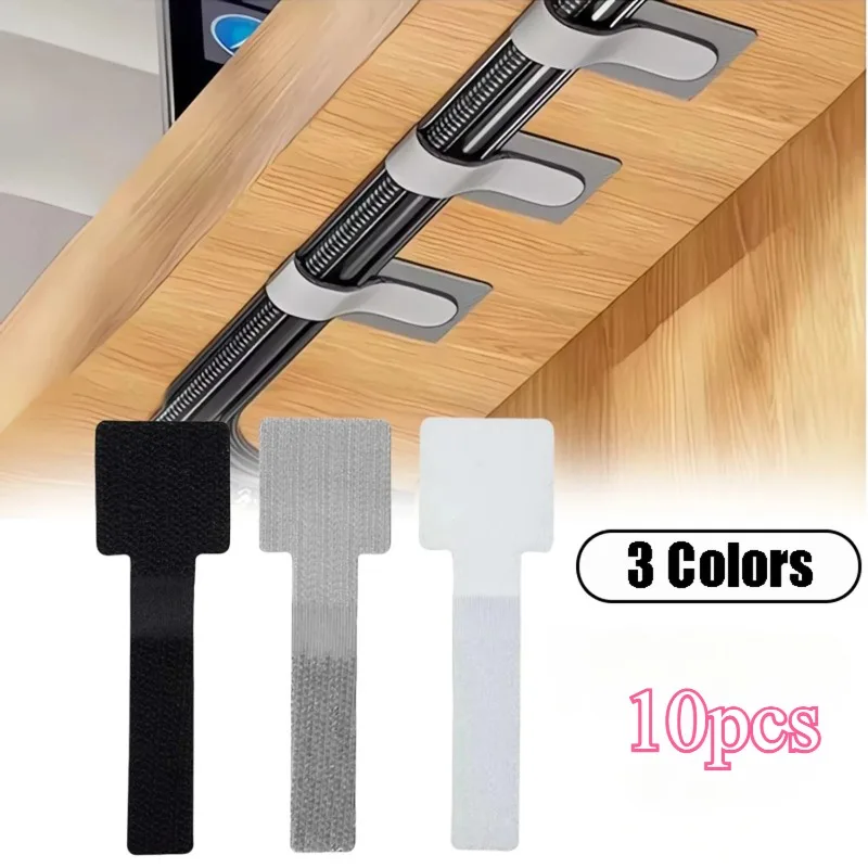 Bridas de velcro reutilizables – Organizador ajustable para cables de escritorio - imagen 4