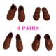 4 Pairs Shoes
