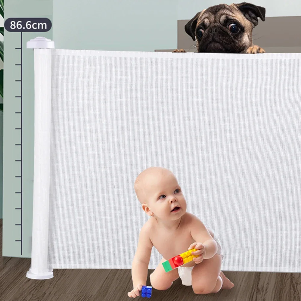 Barrera retráctil de seguridad para bebés y mascotas transpirable - imagen 3