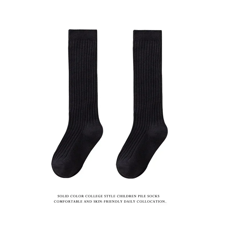 Calcetines suaves de algodón altos para niña – Estilo japonés sin costuras - imagen 4