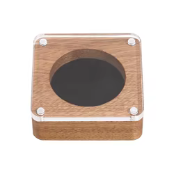 Estuche de madera para monedas conmemorativas de colección