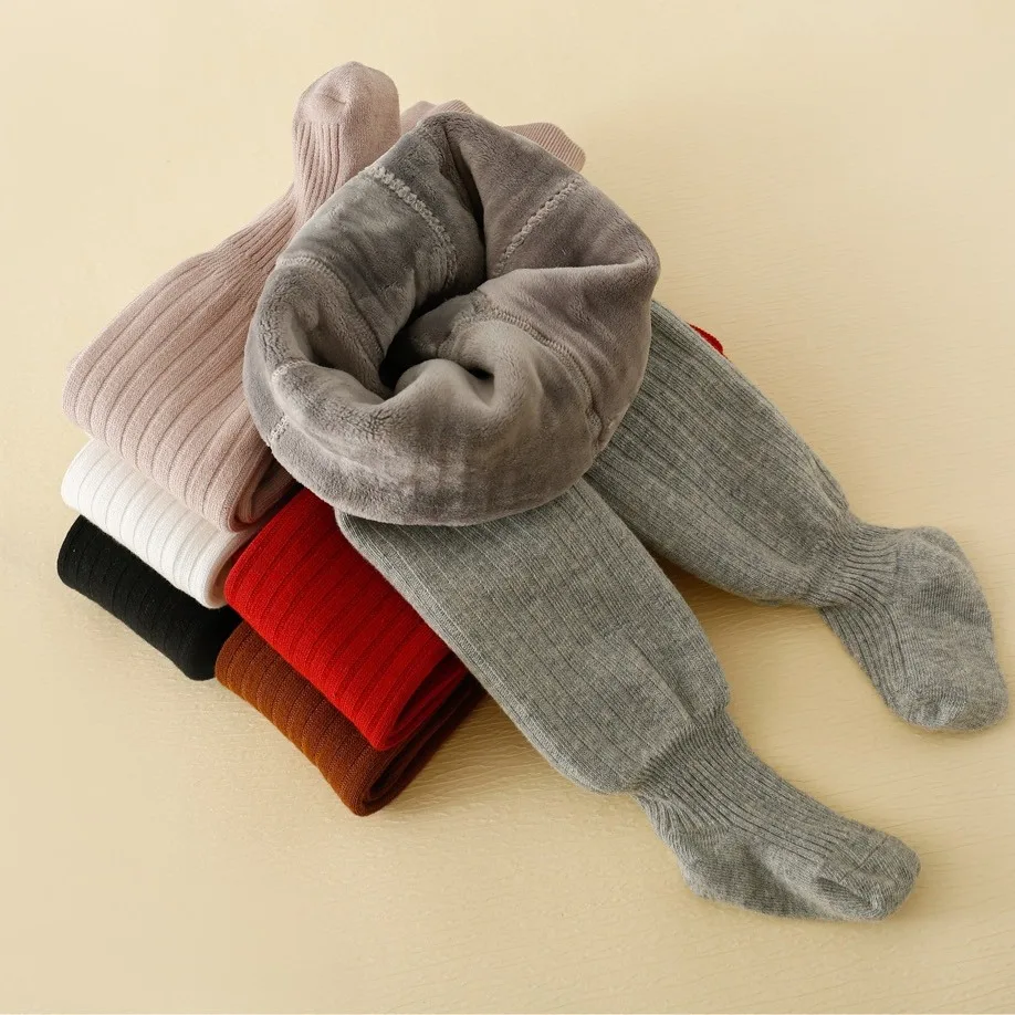 Medias de invierno para niños y niñas, pantimedias gruesas informales de algodón para niñas pequeñas, pantimedias para mantener el calor en la nieve, ajustadas para niños de 0 a 10 años - imagen 3