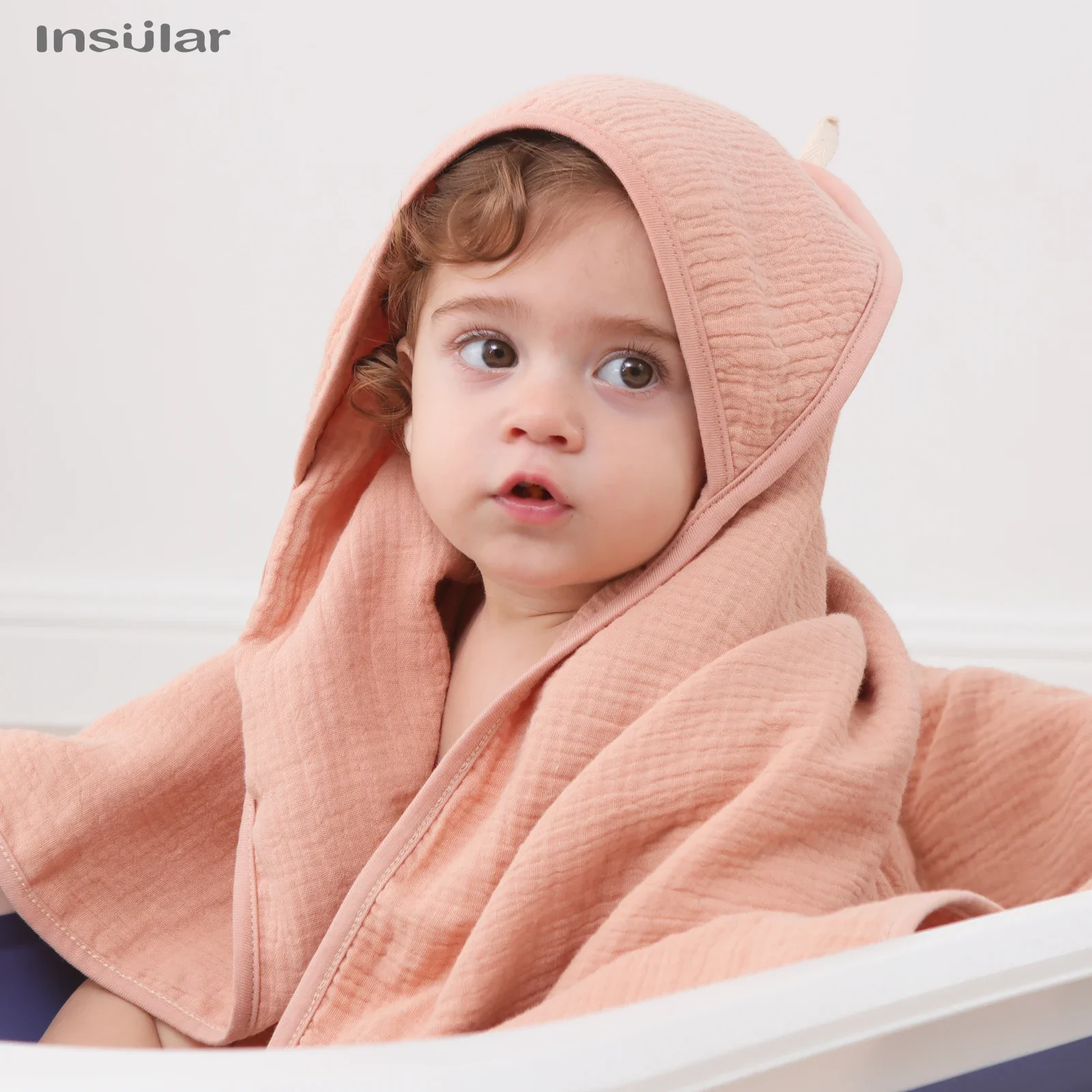 Nuevo paño de baño para bebé, albornoz para niños, manta envolvente para recién nacidos, niños pequeños, pijamas de algodón de gasa de tres piezas - imagen 4