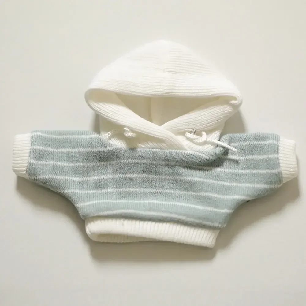 Sudaderas con capucha bonitas hechas a mano para muñeca de algodón de 10cm, ropa informal, sudadera, trajes, ropa de moda, accesorios para muñecas, juguetes para niños - imagen 5