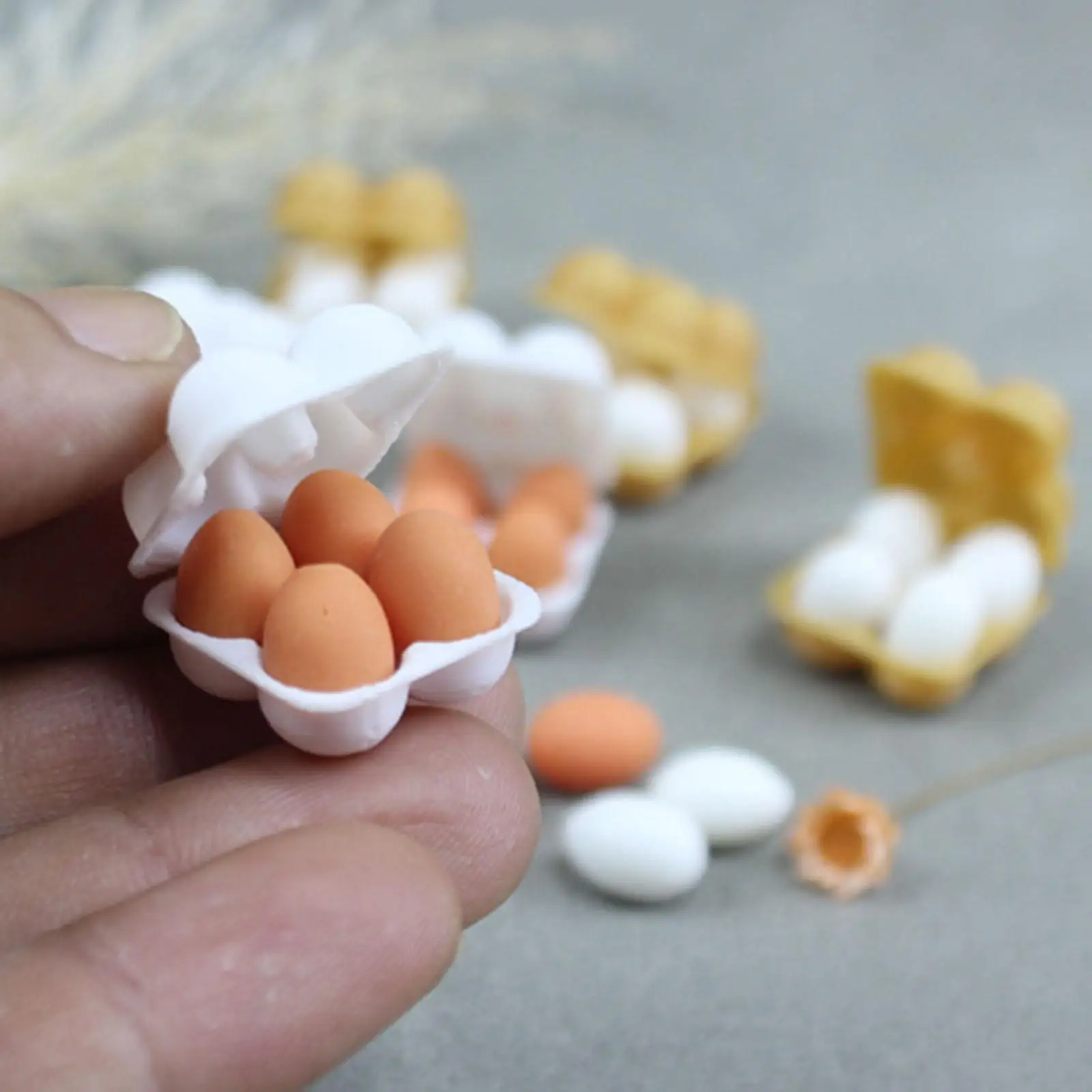 Dollhouse Miniature Egg Tray 1/12 Small for Restaurant Kitchen Boys Girls