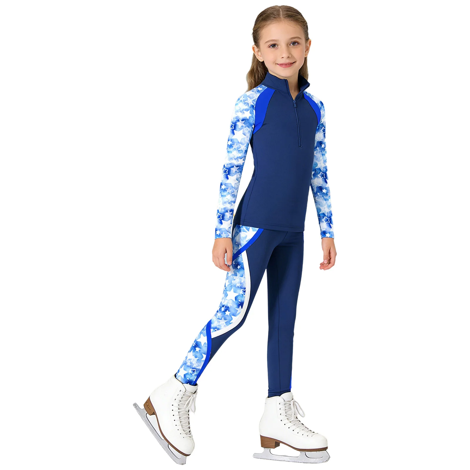 Chándal de niña con sudadera polar, leggings y chaqueta completa - imagen 2