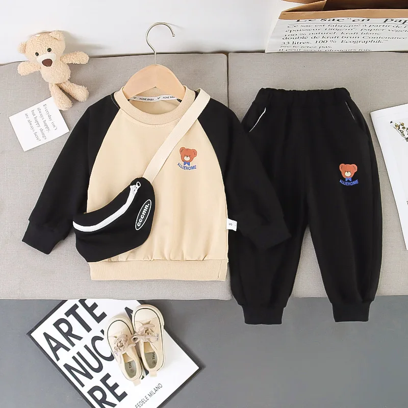 Ropa de otoño para bebé, camiseta de manga larga, pantalones, chándal para niño y niña pequeña, 2 uds./Set - imagen 2